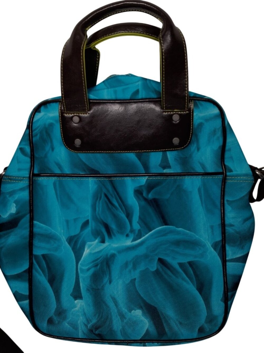 Nike Tote Bag Blue Abstract Print Padded Shoulder Strap Trippy Swirl Travel - Picture 5 of 16